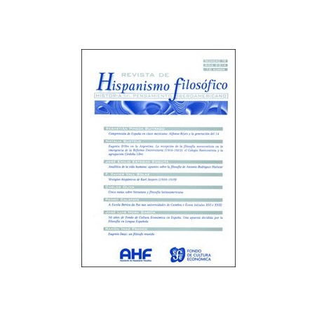 Revista Hispanismo filosófico nº19 